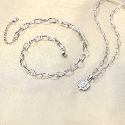 Hypoallergenic 18K Gold  Name Initial Necklaces silver G