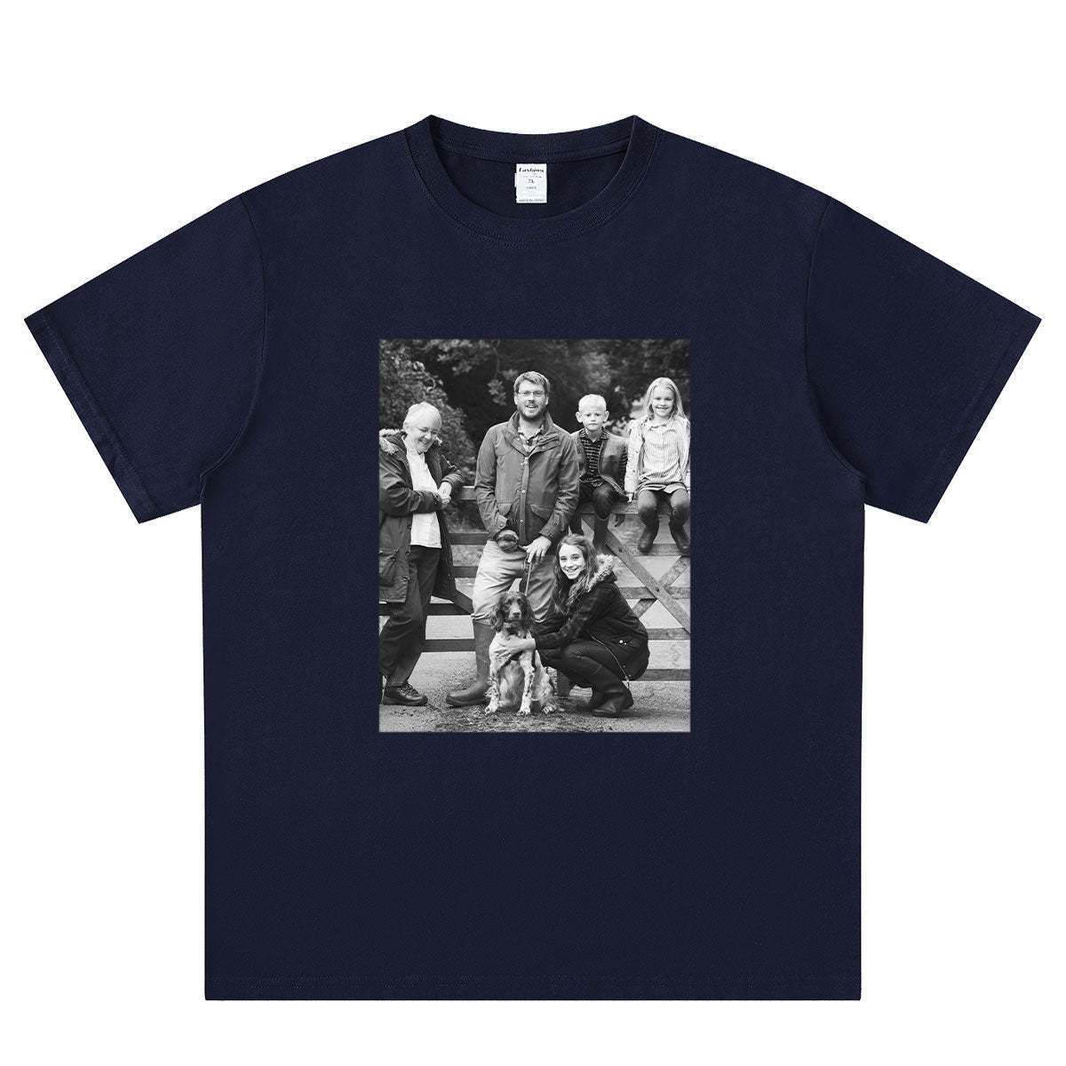 Custom Picture navy blue T-Shirt