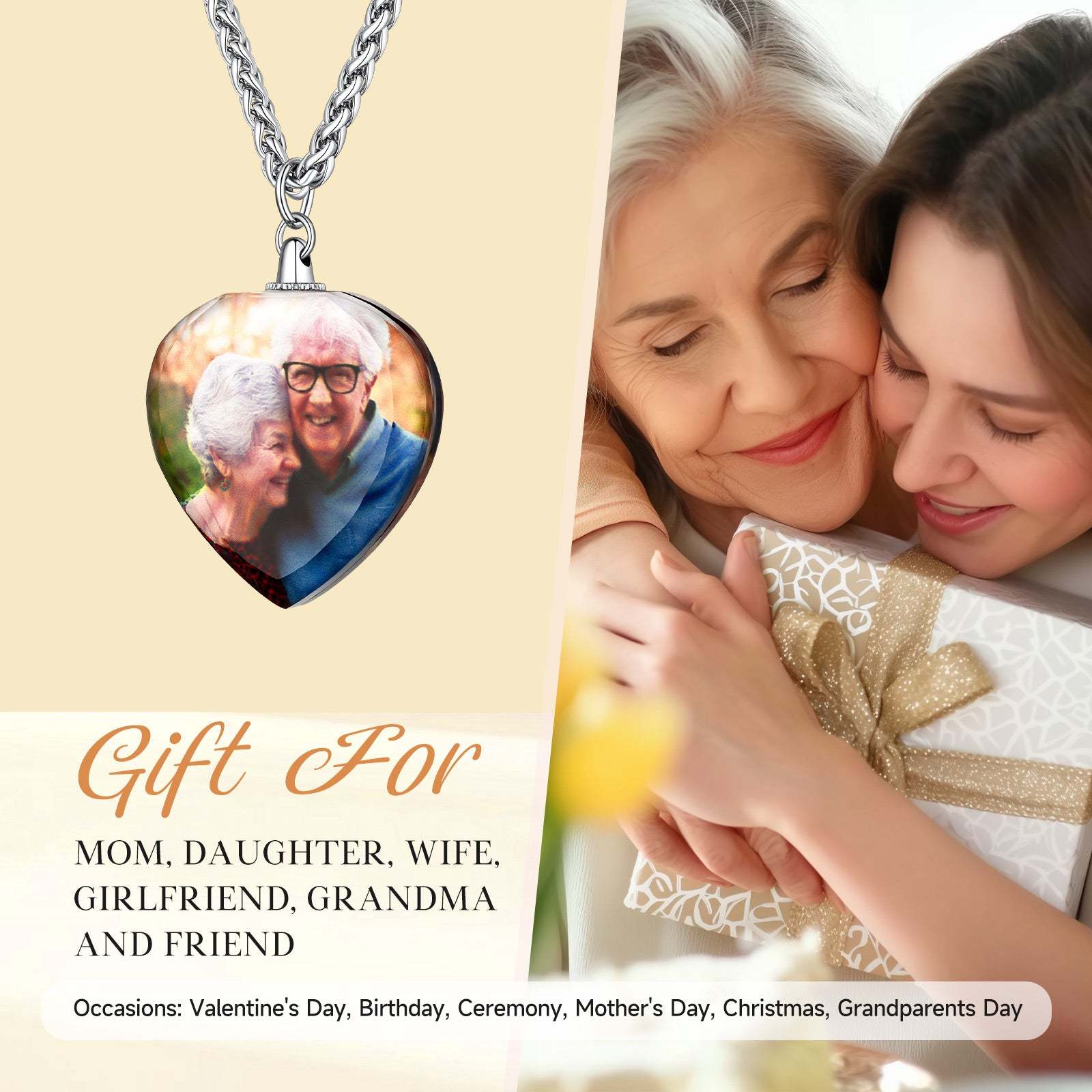 Personalized Acrylic Double-sided Photo Necklace
