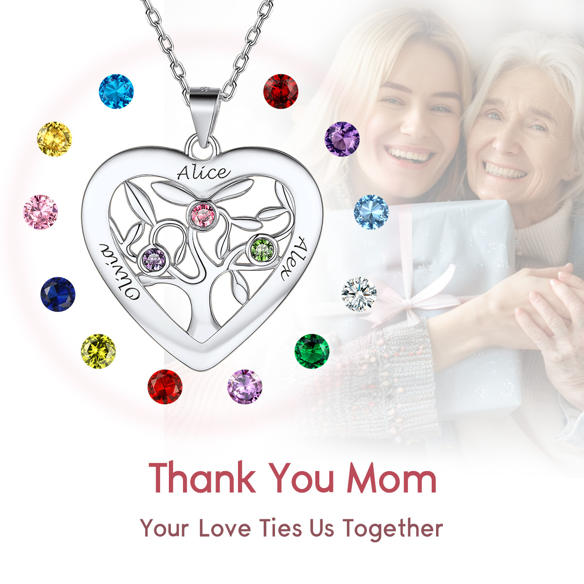 Family Tree Necklace for mom