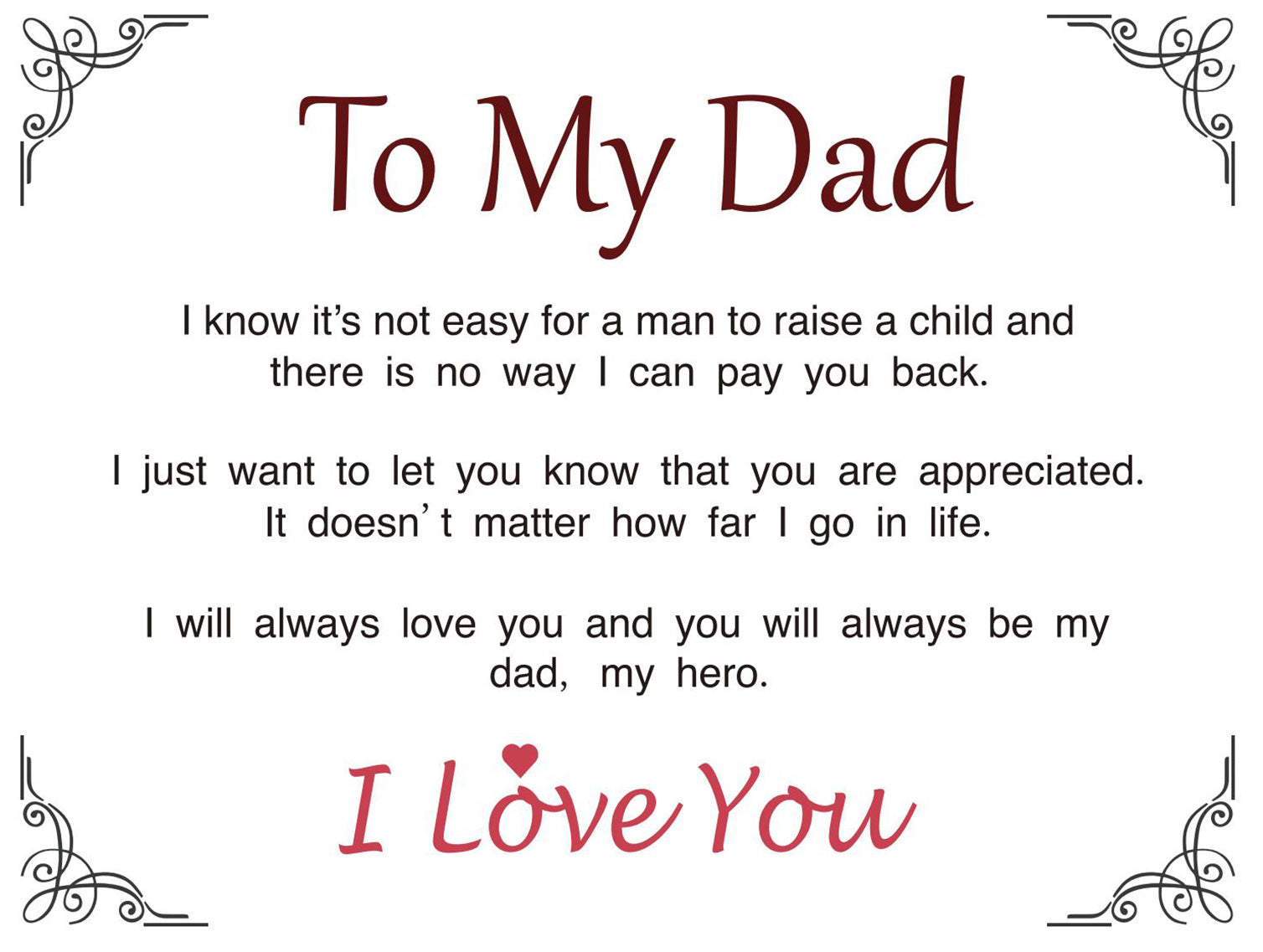 To My Dad