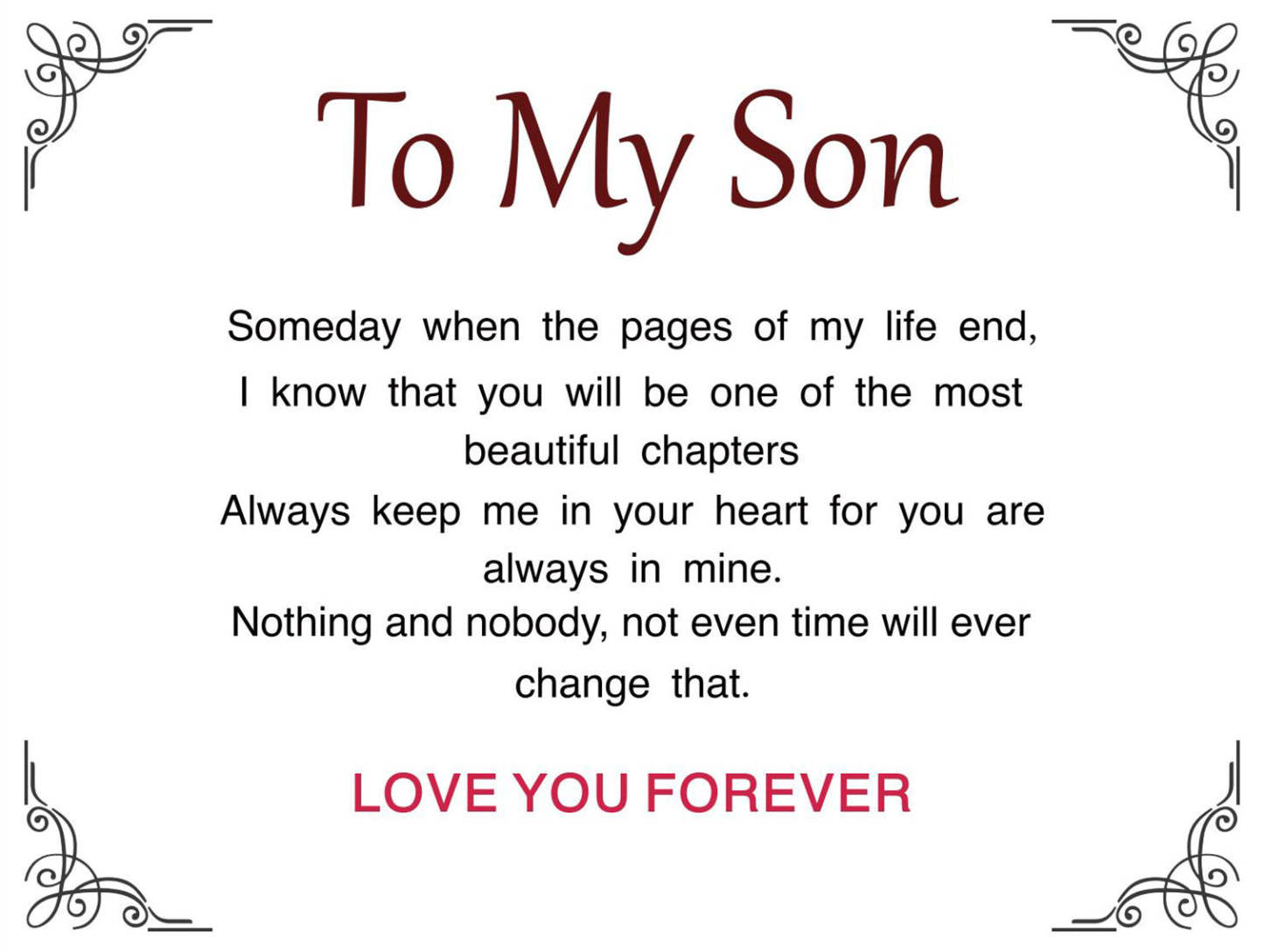 To My Son