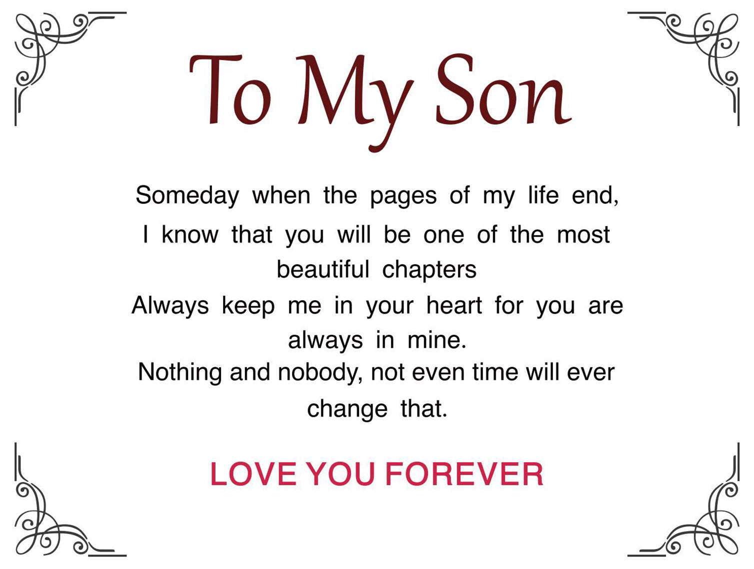 To My Son