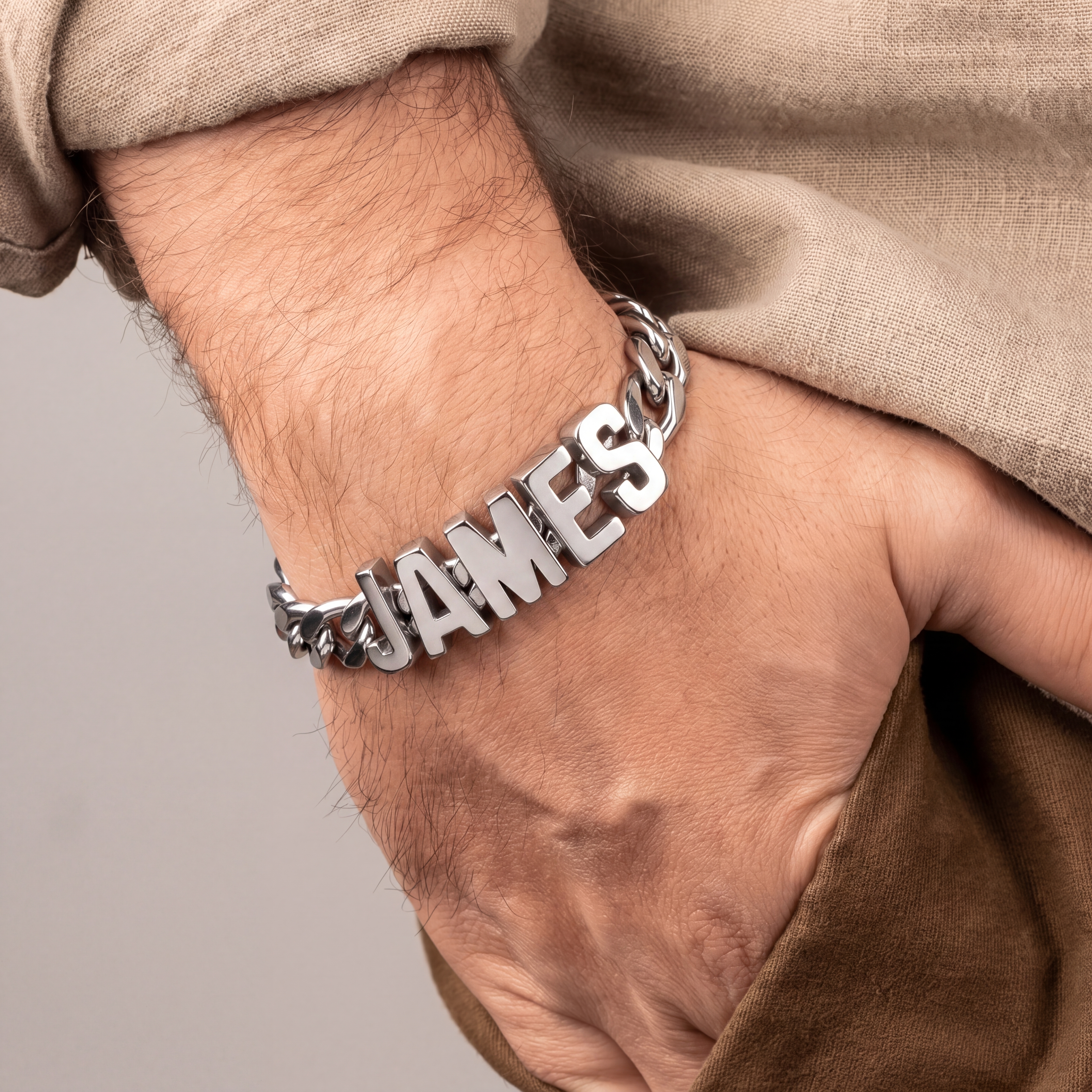 Personalized Stylish Cuban Link Chain Name Bracelet