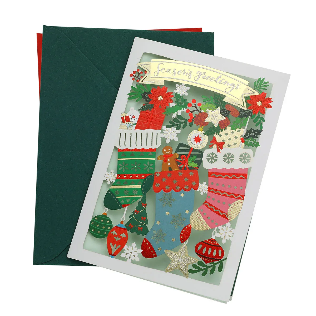 Greeting Card Xmas Card-Christmas Stocking