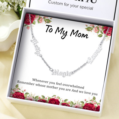 Custom 1-5 Names Choker Necklaces for Women gift for mom