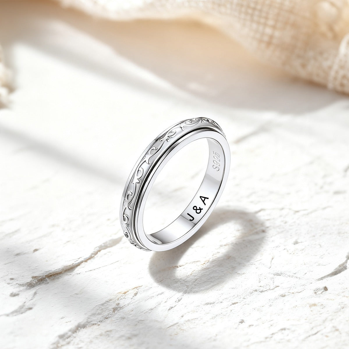 Flash Sale Sterling Silver Celtic Knot Fidget Ring
