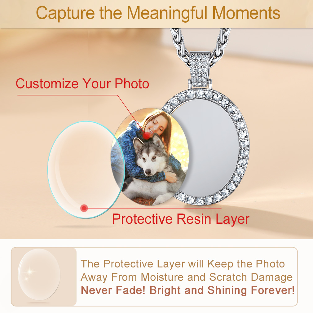  Personalized Photo Pendant Necklace for Men Women