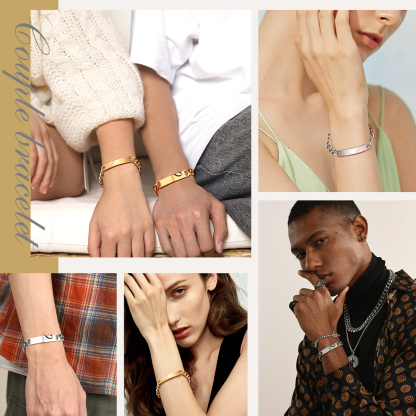 Personalized Name Engraved Matching Bracelets