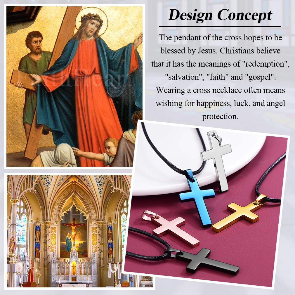 Customizable Stainless Steel Cross Necklace with Free Engraving