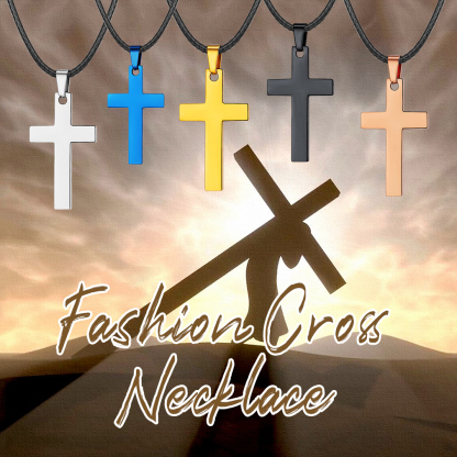Customizable Stainless Steel Cross Necklace with Free Engraving