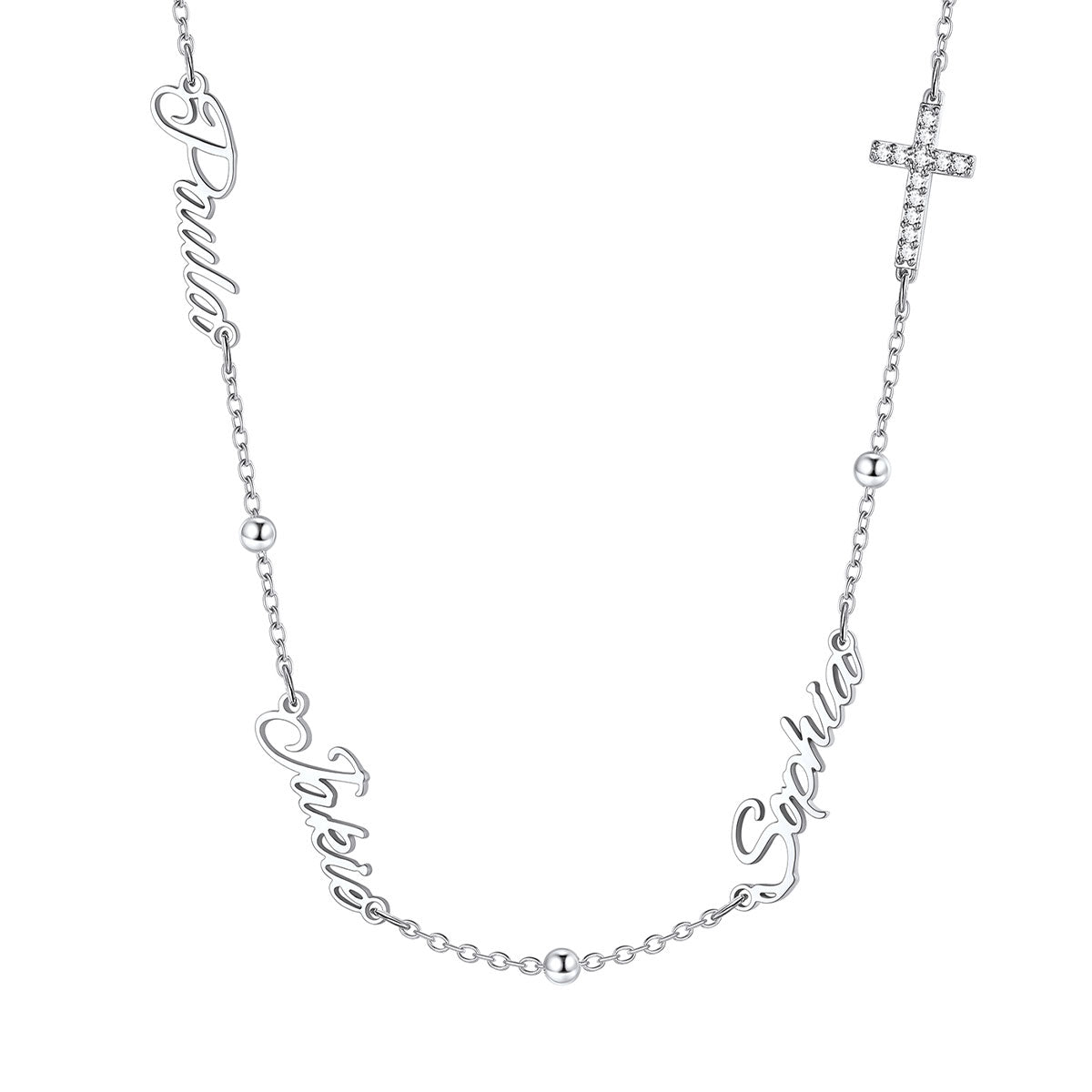 Custom Multi Nameplate Necklace for Women