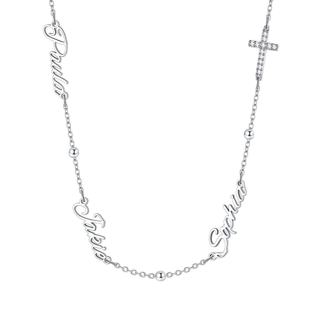 Custom Multi Nameplate Necklace for Women