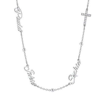 Custom Multi Nameplate Necklace for Women