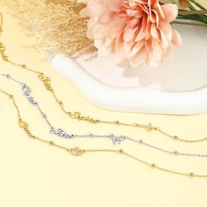 Custom Multi Nameplate Necklace for Women