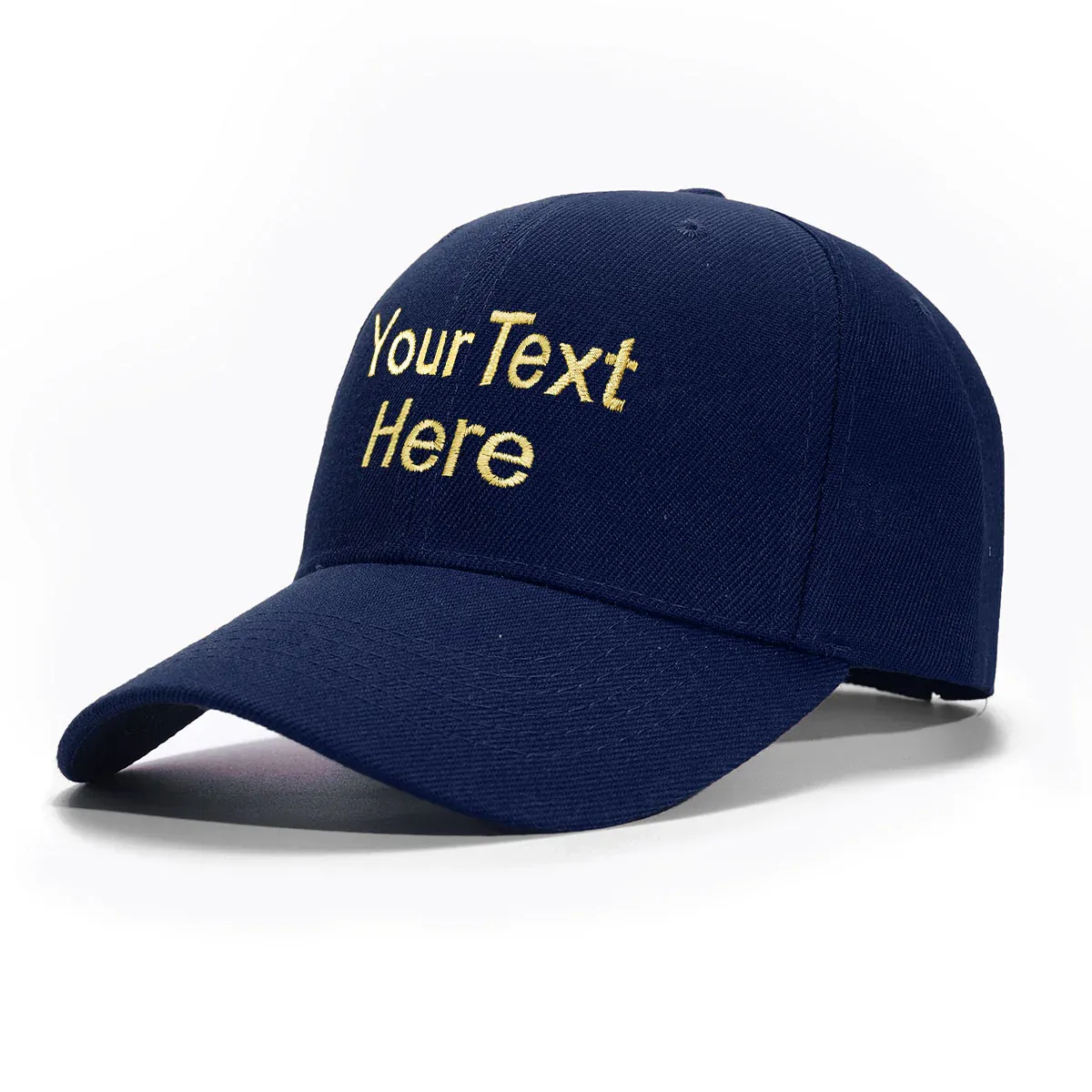 Custom navy blue Hat Baseball Cap with Embroidery with Text