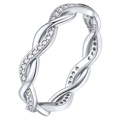 Flash Sale Sterling Silver Twisted Band Ring