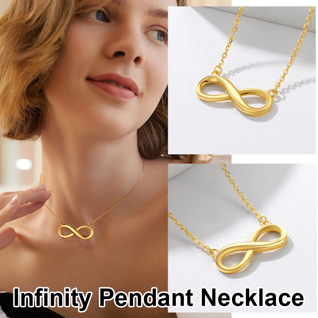 infinity Name Necklace for Women 