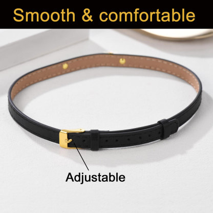 Custom Name Leather Collar Choker Necklaces for Women adjustable