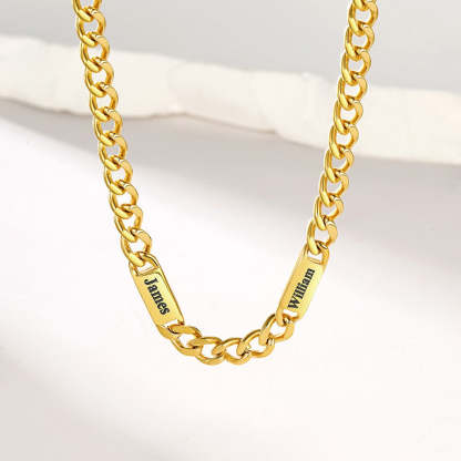Custom Name Cuban Link Jewelry Set