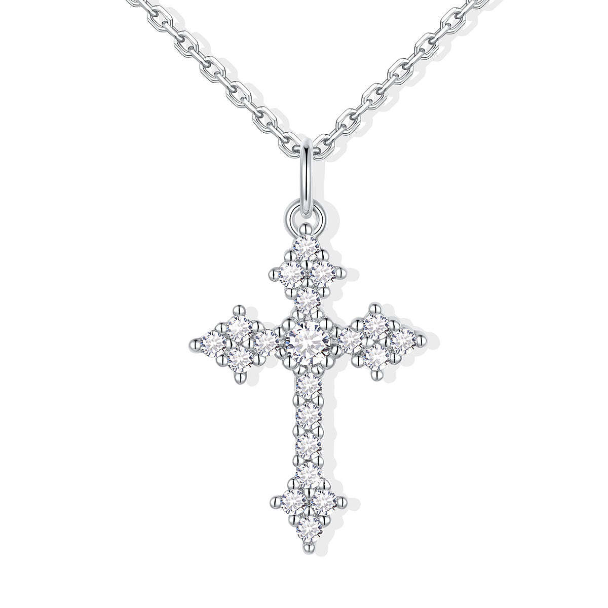 Cubic Zirconia Cross Necklace for Women