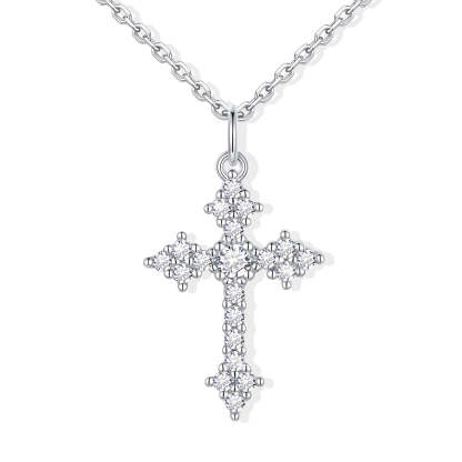 Cubic Zirconia Cross Necklace for Women