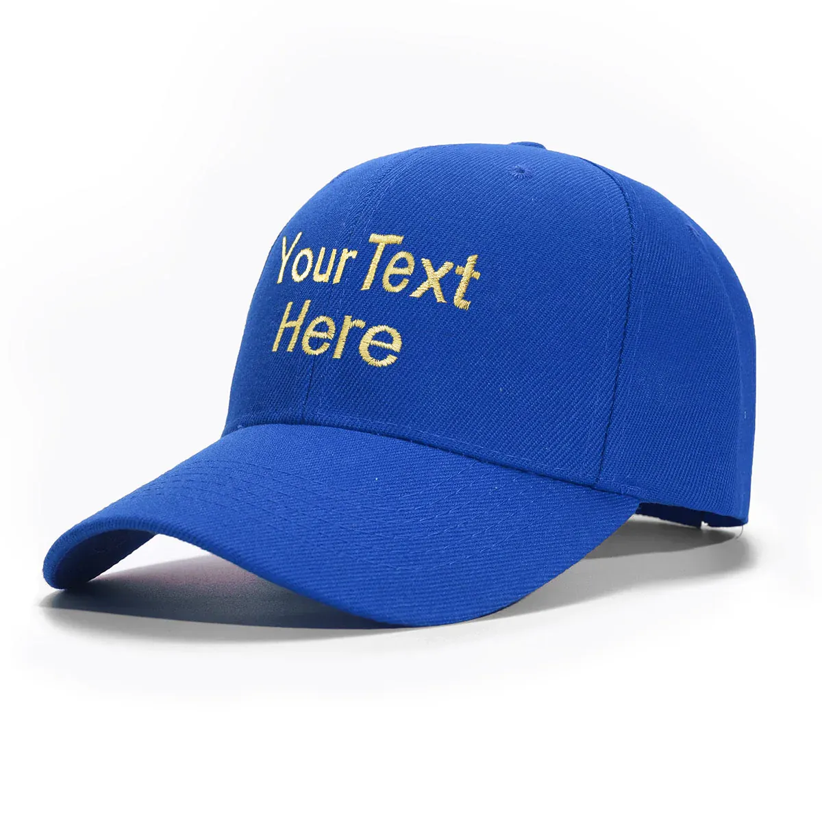 Custom blue Hat Baseball Cap with Embroidery with Text
