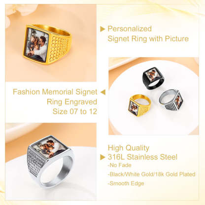 Personalized Engraved Signet Rings 