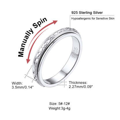Flash Sale Sterling Silver Celtic Knot Fidget Ring