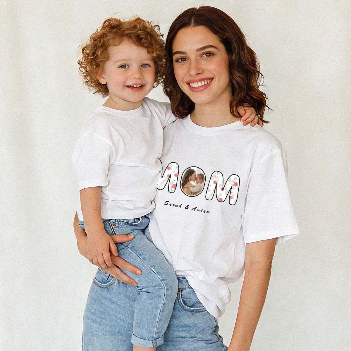 Personalized Mom T-Shirt with Kids' Names for mom