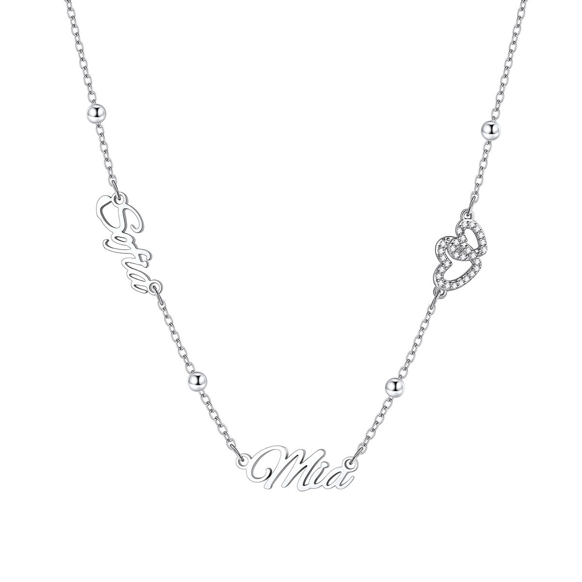Custom Multi Nameplate Necklace for Women