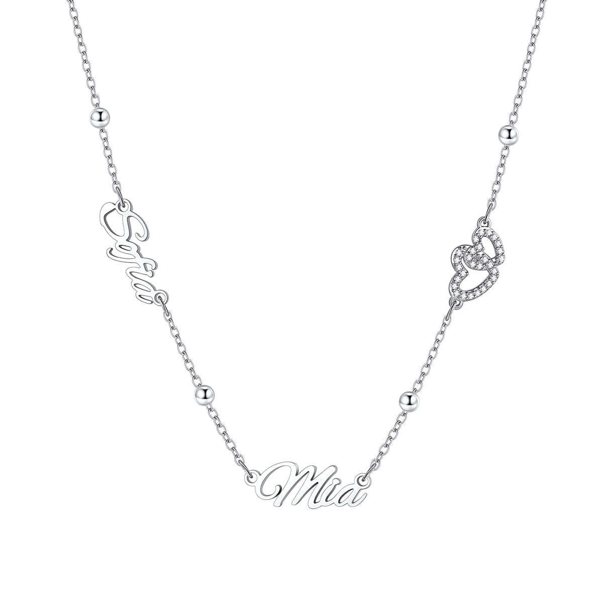 Custom Multi Nameplate Necklace for Women
