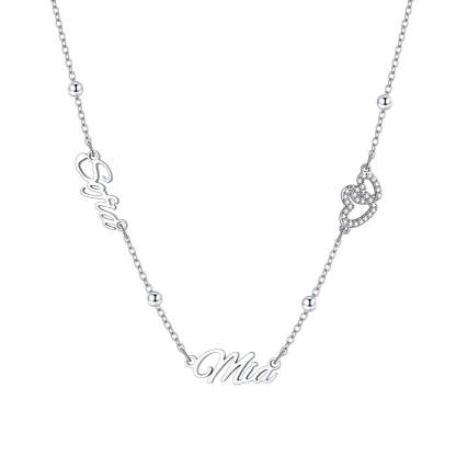 Custom Multi Nameplate Necklace for Women