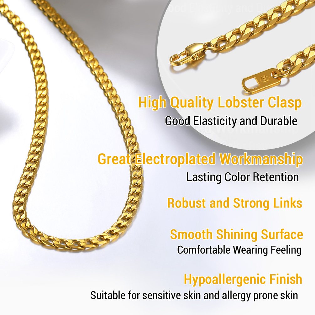 6mm Gold Miami Cuban Chain Punk Necklace