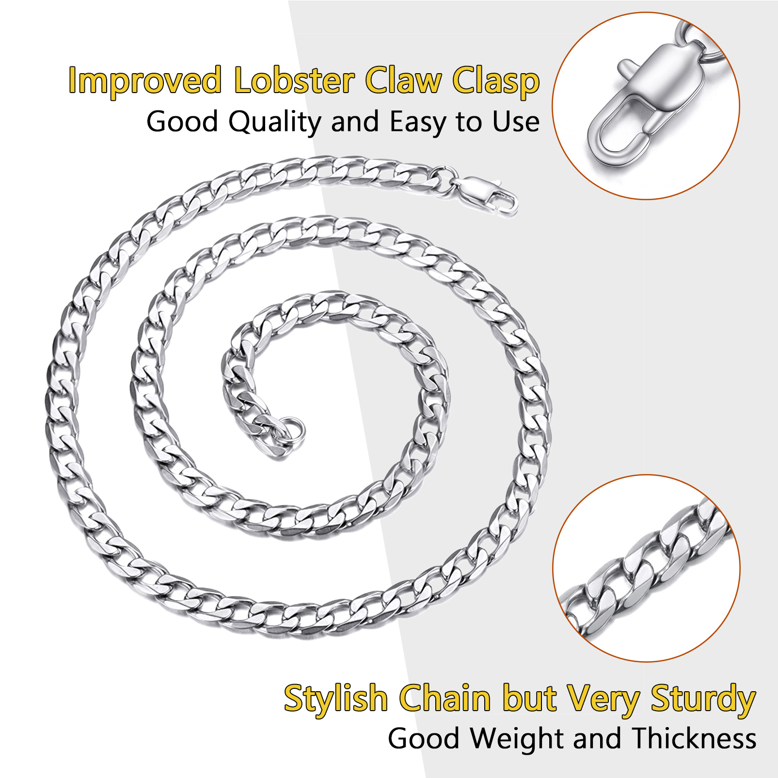 6mm Miami Stylish Cuban Chain Punk Necklace