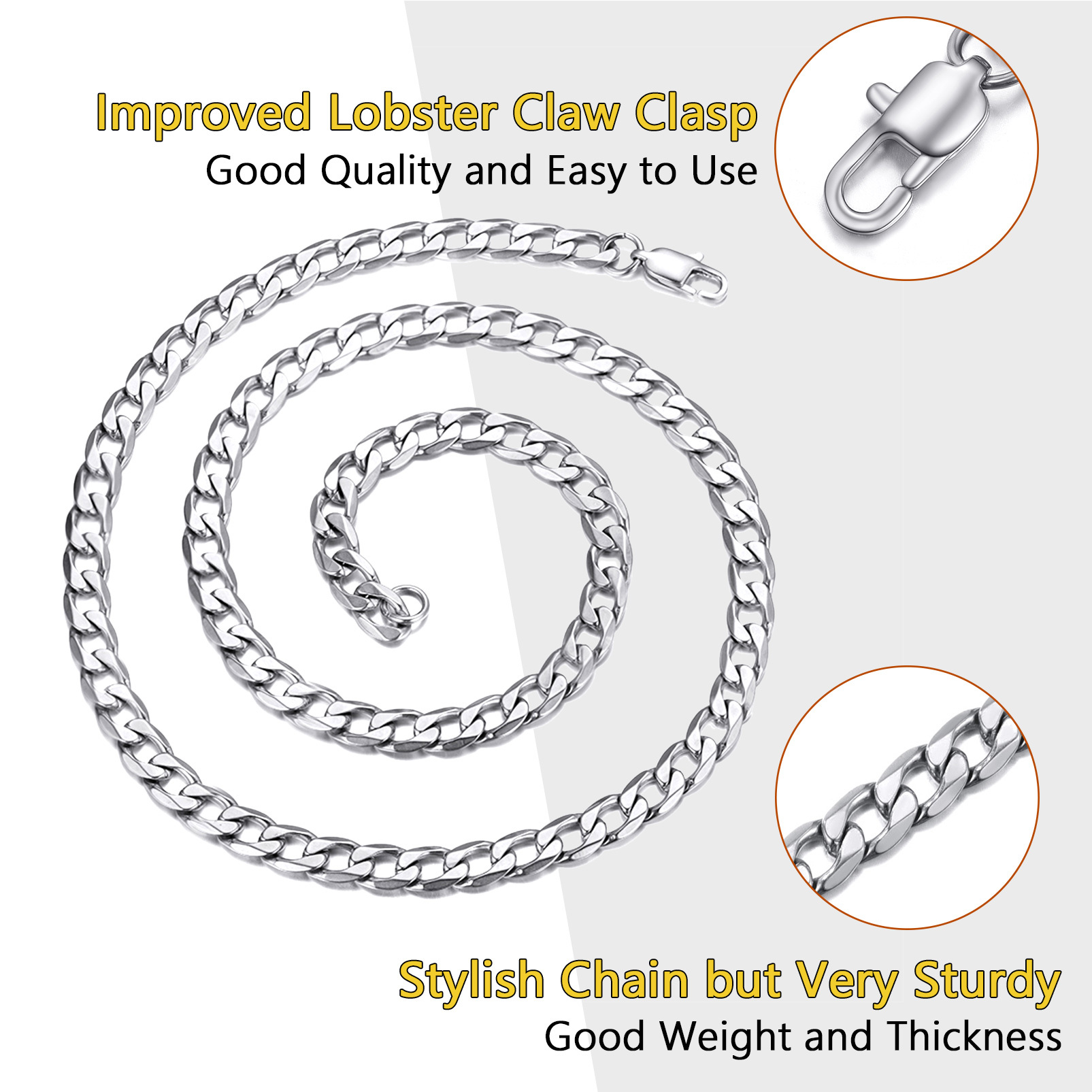 6mm Miami Stylish Cuban Chain Punk Necklace