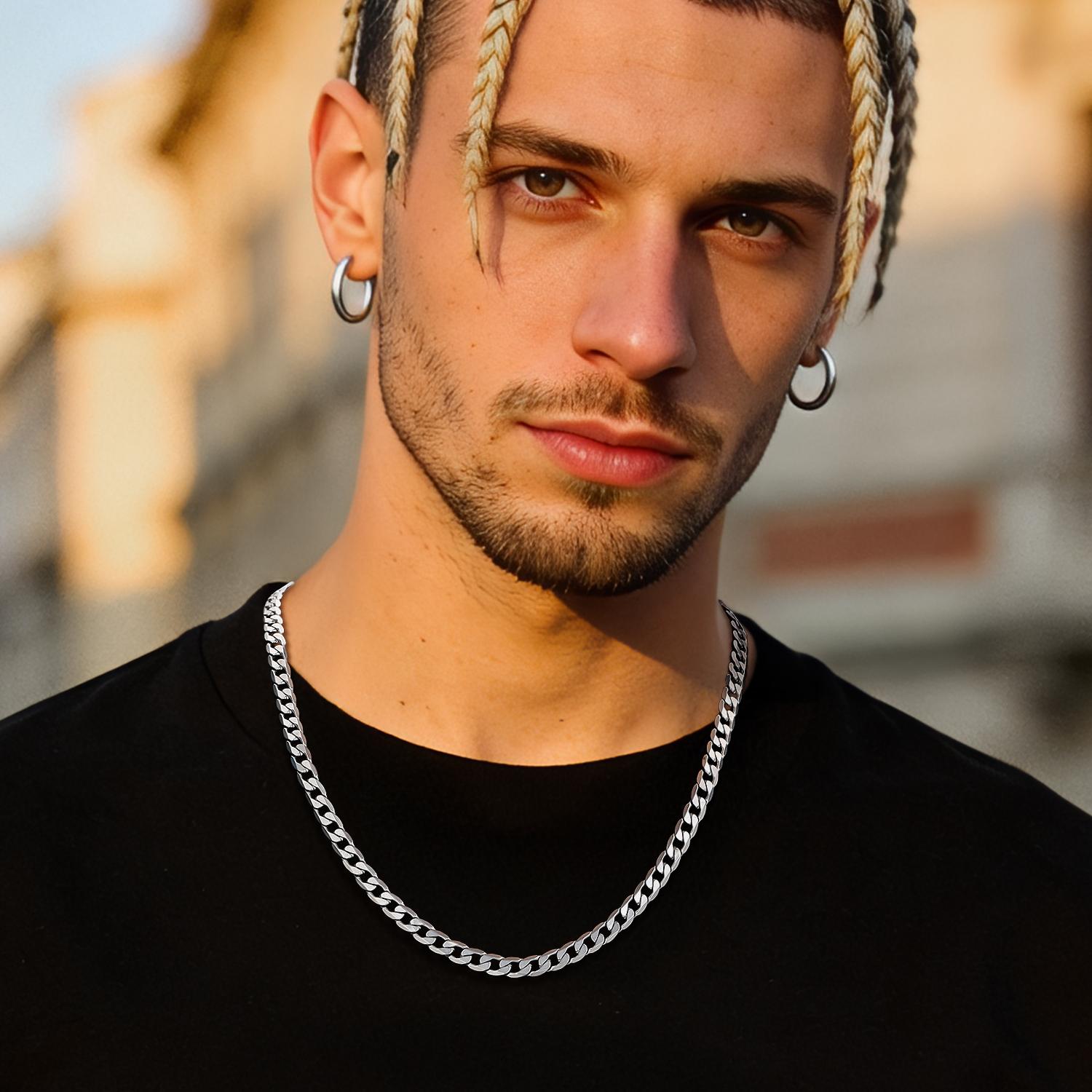 6mm Miami Cuban Chain Punk Necklace for Men