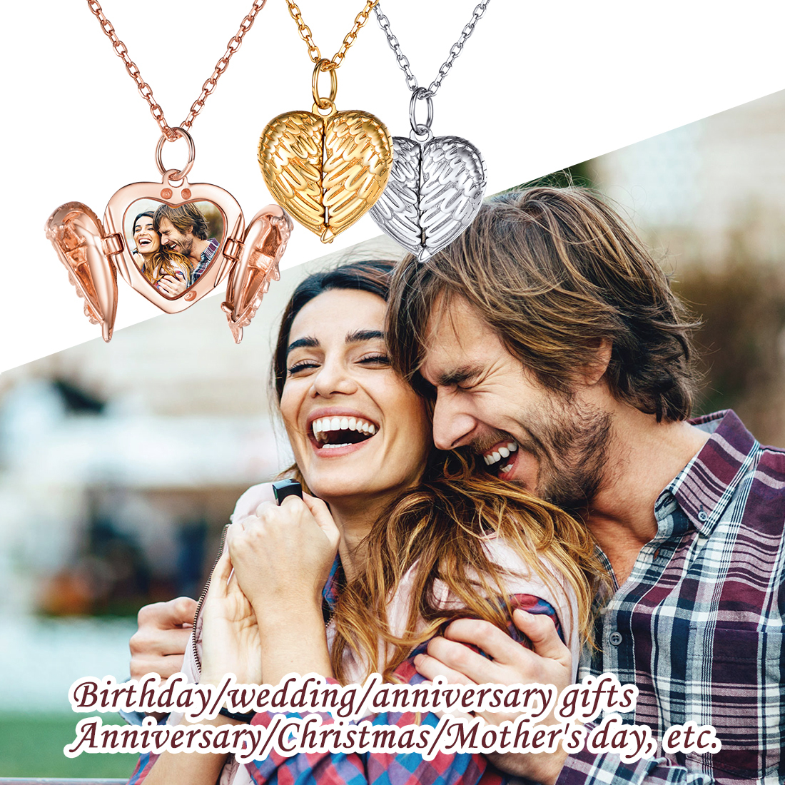 Personalized Photo Heart Locket Necklace  gift