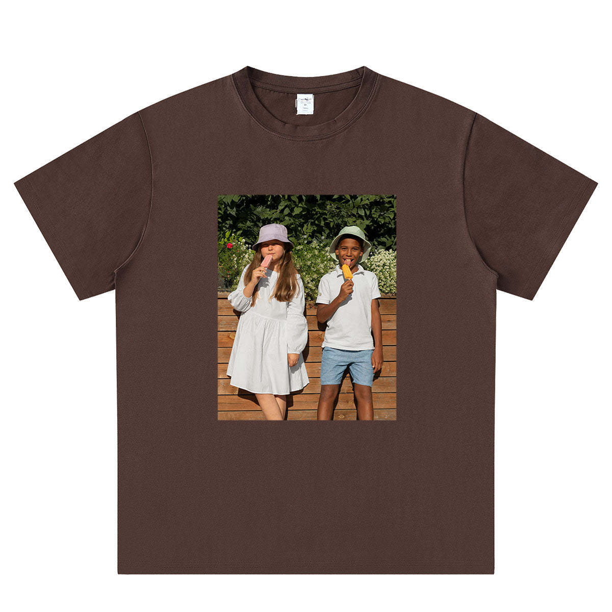 Custom Picture brown T-Shirt