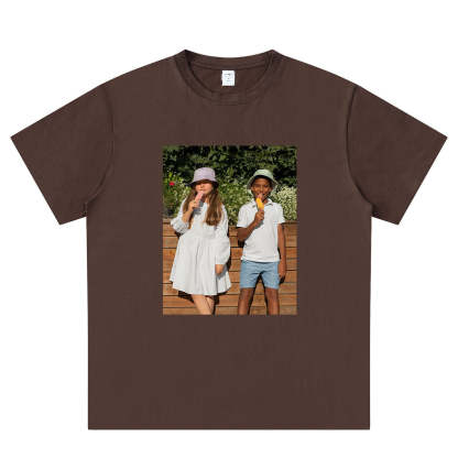 Custom Picture brown T-Shirt