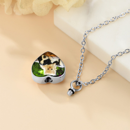 Personalised Photo Urn Necklace for Ashes scene
