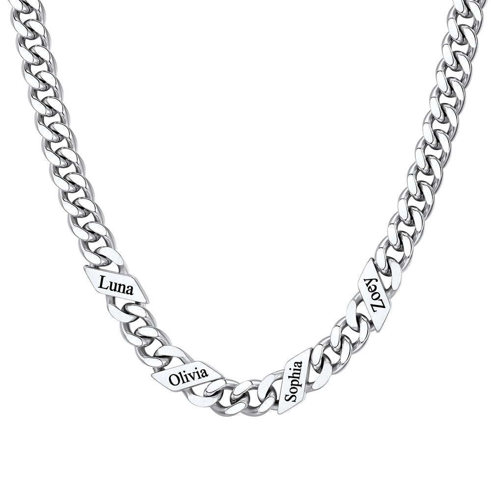 Custom Names Cuban Chain Necklace 7/9/12MM