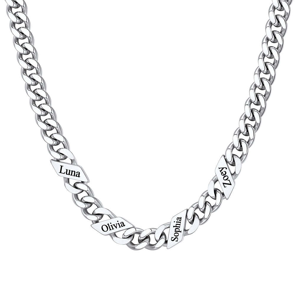 Custom Names Cuban Chain Necklace 7/9/12MM