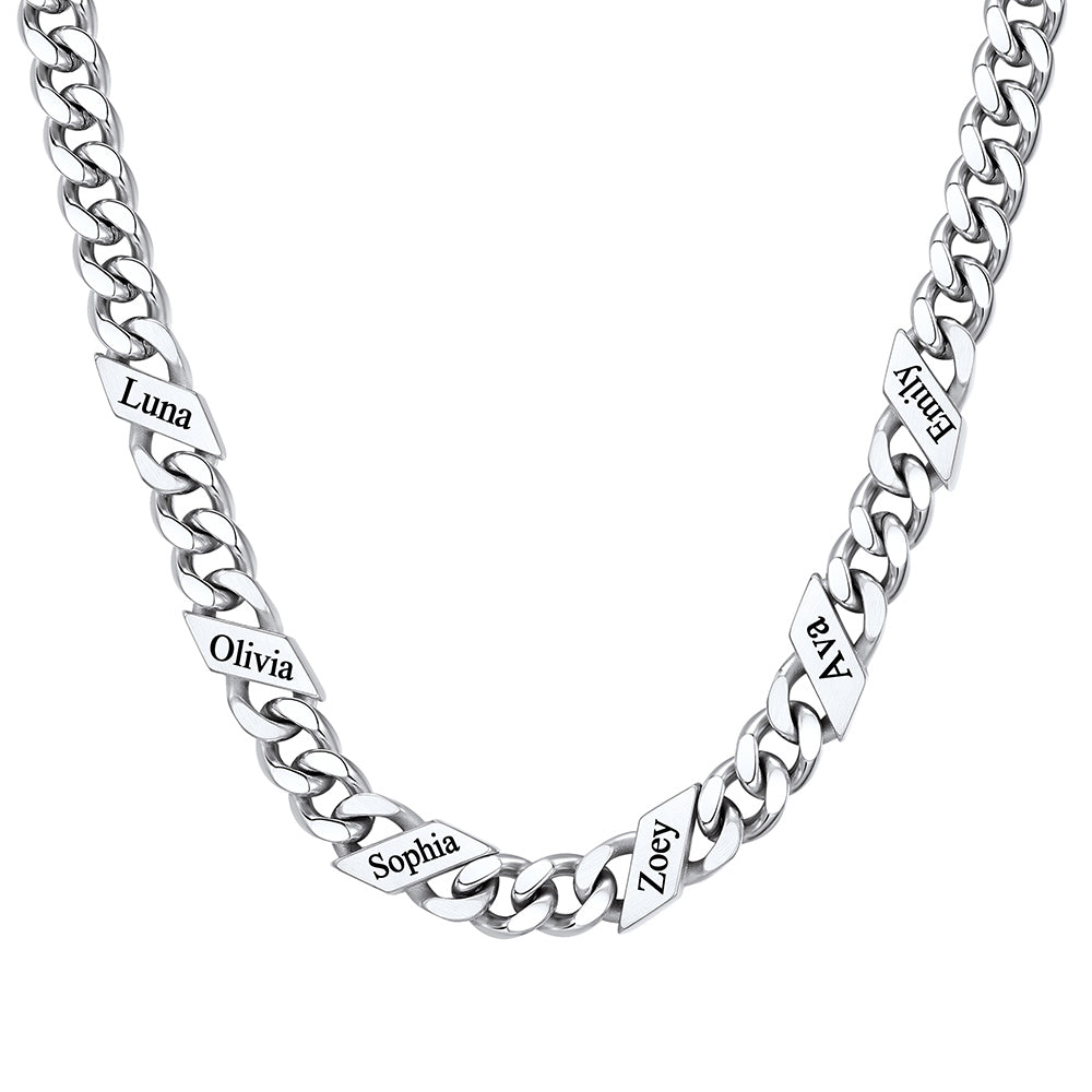 Custom Names Cuban Chain Necklace 7/9/12MM
