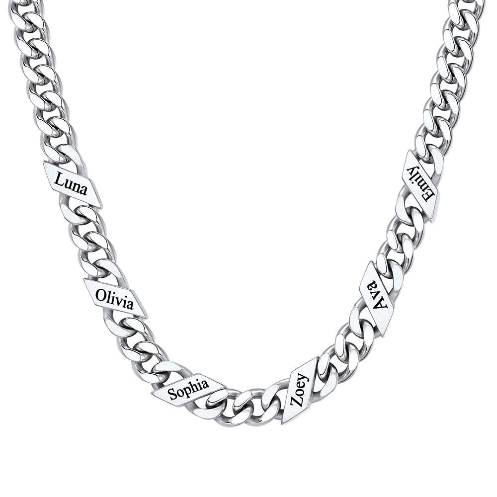 Custom Names Cuban Chain Necklace 7/9/12MM