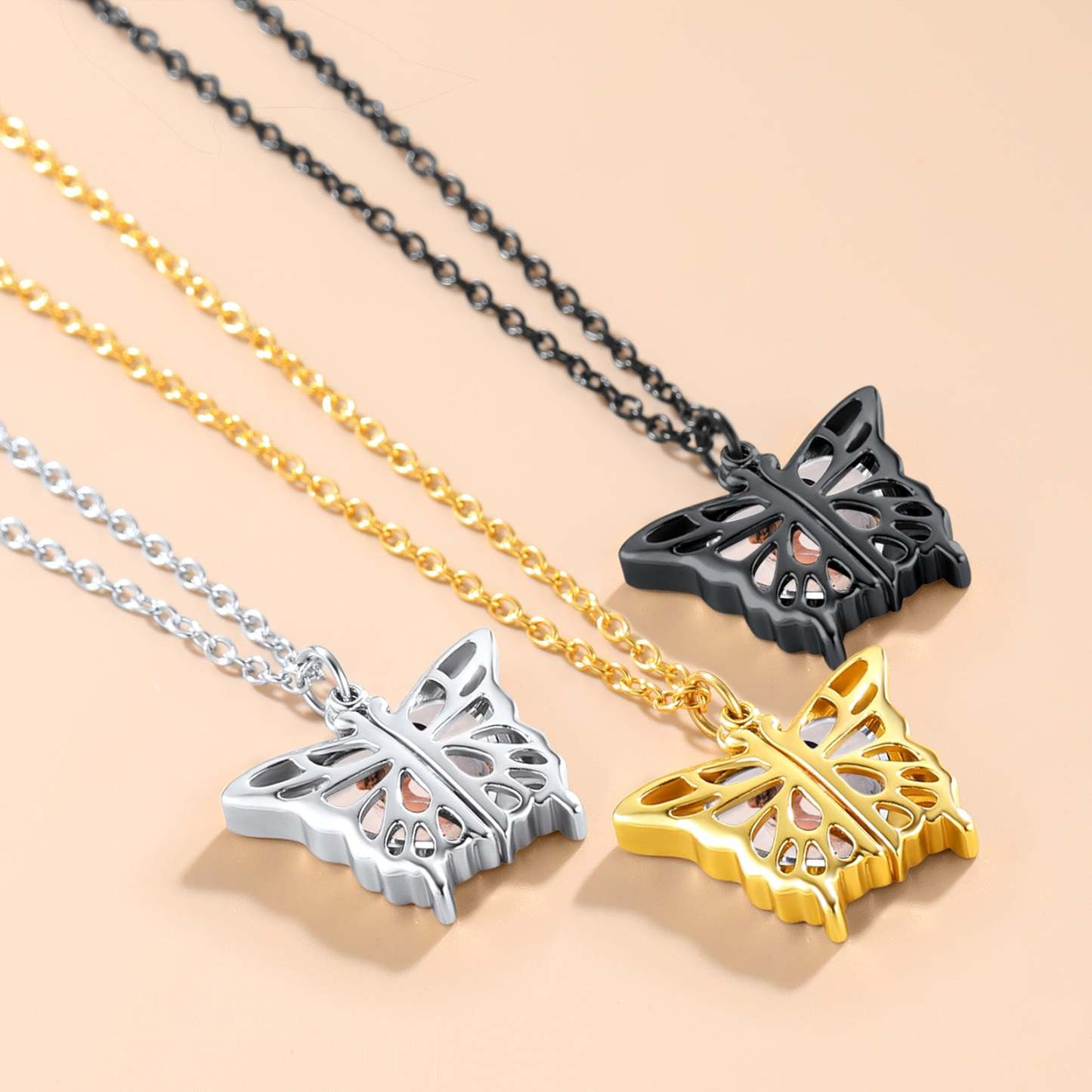 Custom4U Personalized Hollow Photo Pendant Necklace