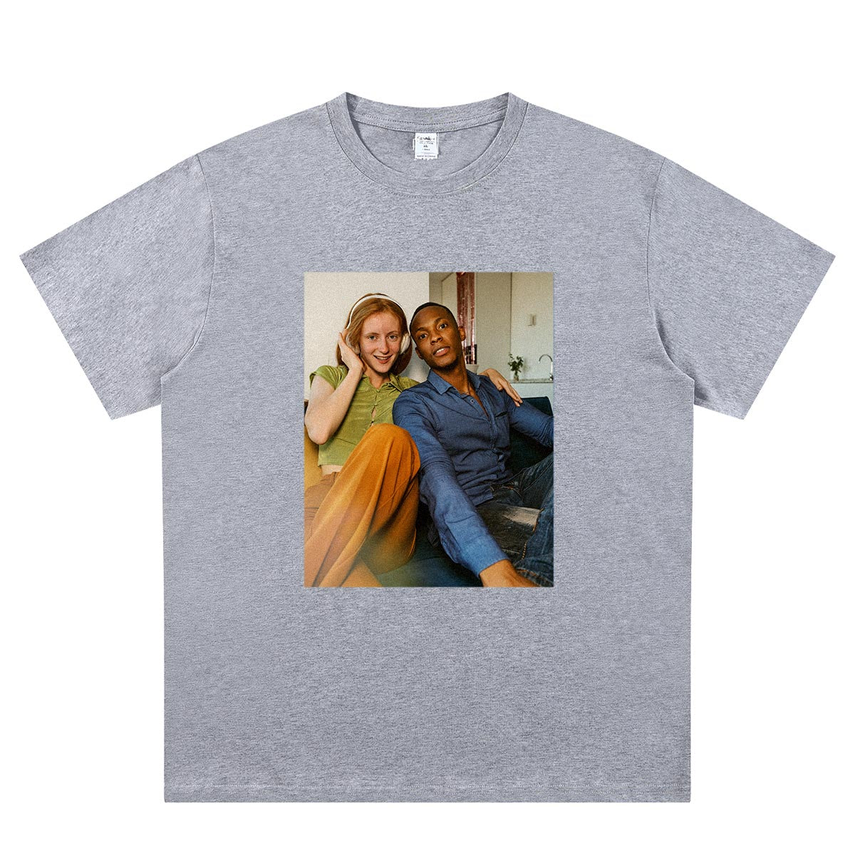 Custom Picture grey T-Shirt