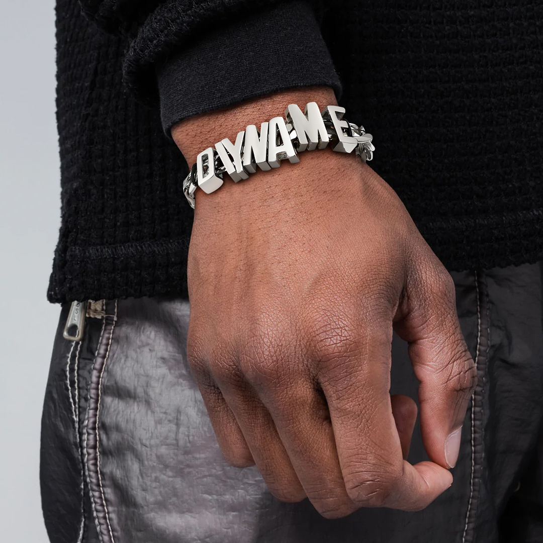 9MM Custom Figaro Link Name Bracelet Gift for Men