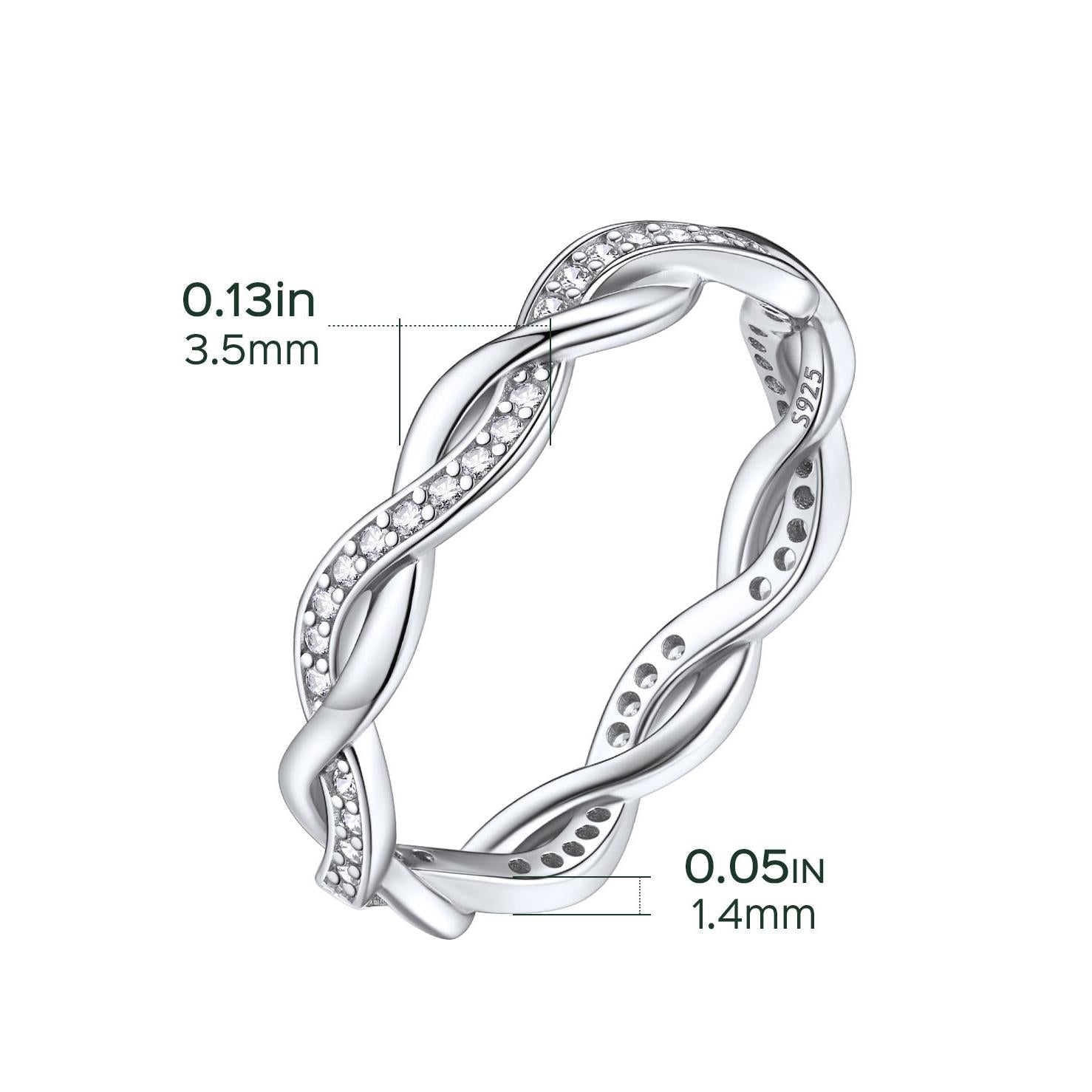 Flash Sale Sterling Silver Twisted Band Ring