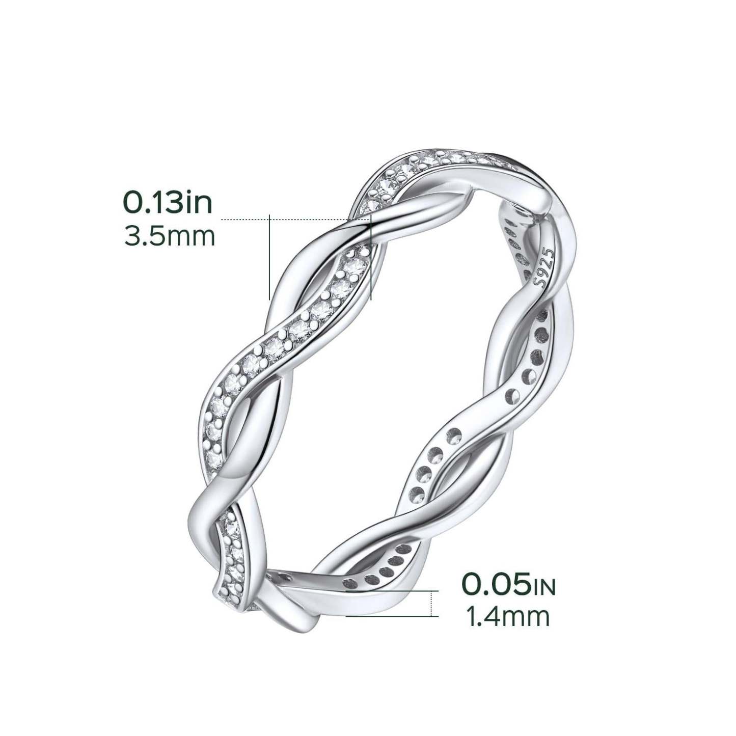Flash Sale Sterling Silver Twisted Band Ring